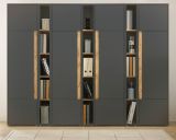 Aktenschrank Set Center in grau matt und Wotan Eiche 4 x Stauraumschrank und 3 x Regal fr Homeoffice 260 cm