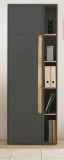 Aktenschrank Set Center in grau matt und Wotan Eiche Stauraumschrank und Regal fr Homeoffice 70 x 200 cm