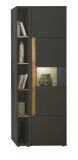 Aktenschrank Set Center in grau matt und Wotan Eiche Vitrine und Regal fr Homeoffice 70 x 200 cm