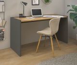 Schreibtisch Center in grau matt und Wotan Eiche Laptoptisch fr Homeoffice und Bro 143 x 62 cm