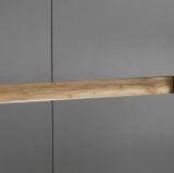 Wohnwand mit Sekretr Center in grau matt und Wotan Eiche Wohnkombination 4-teilig 370 cm