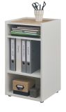 Aktenregal Center in wei und Wotan Eiche Standregal fr Homeoffice und Bro 40 x 70 cm