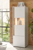 Aktenschrank Center in wei und Wotan Eiche Vitrine fr Homeoffice und Bro 50 x 158 cm