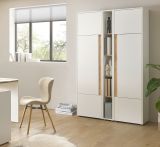 Aktenschrank Set Center in wei und Wotan Eiche 2 x Stauraumschrank und Regal fr Homeoffice 120 x 200 cm