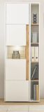 Aktenschrank Set Center in wei und Wotan Eiche Vitrine und Regal fr Homeoffice 70 x 200 cm
