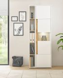 Aktenschrank Set Center in wei und Wotan Eiche Vitrine und Regal fr Homeoffice 70 x 200 cm