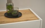 Bro Kommode Center in wei und Wotan Eiche Broschrank fr Homeoffice und Bro 80 x 70 cm