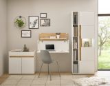 Bro Kommode Center in wei und Wotan Eiche Broschrank fr Homeoffice und Bro 80 x 70 cm