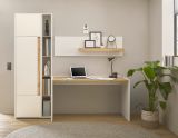 Brombel Set Center in wei und Wotan Eiche mit Schreibtisch und Regal fr Homeoffice