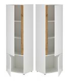 Brombel Set Center in wei und Wotan Eiche mit Schreibtisch, Aktenschrank und 2 x Regal fr Homeoffice