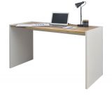 Schreibtisch Center in wei und Wotan Eiche Laptoptisch fr Homeoffice und Bro 143 x 62 cm