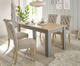 Esstisch Rideau in grau und Artisan Eiche Landhaus Kchentisch 160 x 90 cm