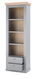 Regalschrank Rideau in grau und Artisan Eiche Landhaus Regal 71 x 201 cm