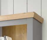 Wohnwand Rideau in grau und Artisan Eiche Landhaus Wohnkombination 4-teilig 326 x 201 cm