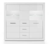 Highboard Carrara in wei Hochglanz Wohn- und Esszimmer Anrichte 149 x 142 cm