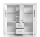Highboard Carrara in wei Hochglanz Wohn- und Esszimmer Anrichte 149 x 142 cm