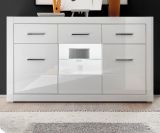 Sideboard Carrara in wei Hochglanz Wohn- und Esszimmer Kommode 164 x 97 cm