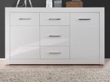 Sideboard Carrara in wei Hochglanz Wohn- und Esszimmer Kommode 164 x 97 cm