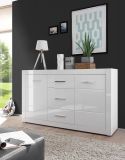 Sideboard Carrara in wei Hochglanz Wohn- und Esszimmer Kommode 164 x 97 cm
