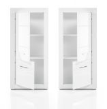 Wohnwand Carrara in wei Hochglanz Wohnkombination 4-teilig 335 x 170 cm