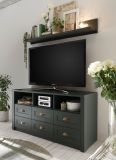 TV-Lowboard Forres in grn Landhaus TV Unterteil mit Komforthhe 130 x 67 cm