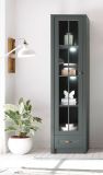 Vitrine Forres in grn Landhaus Wohn- und Esszimmer Vitrinenschrank 50 x 197 cm