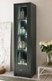 Vitrine Forres in grn Landhaus Wohn- und Esszimmer Vitrinenschrank 50 x 197 cm