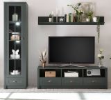 Wohnwand Forres in grn Landhaus Wohnkombination 3-teilig 230 x 198 cm