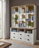Buffetschrank Seyne in wei Pinie und Eiche hell Landhaus Buffet 130 x 179 cm