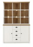 Buffetschrank Seyne in wei Pinie und Eiche hell Landhaus Buffet 130 x 198 cm