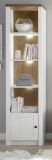 Regal Seyne in wei Pinie und Eiche hell Landhaus Standregal 50 x 198 cm