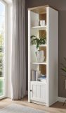 Regal Seyne in wei Pinie und Eiche hell Landhaus Standregal 50 x 198 cm