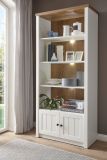 Regal Seyne in wei Pinie und Eiche hell Landhaus Standregal 90 x 198 cm