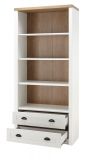 Regal Seyne in wei Pinie und Eiche hell Landhaus Standregal 90 x 198 cm