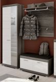 Garderobenpaneel Scout in Rauchsilber grau Wandgarderobe 90 x 98 cm
