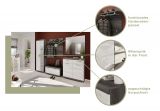Garderobenpaneel Scout in Rauchsilber grau Wandgarderobe 90 x 98 cm