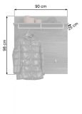 Garderobenpaneel Scout in Rauchsilber grau Wandgarderobe 90 x 98 cm
