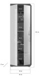 Garderobenschrank Scout in wei Hochglanz und Rauchsilber grau Garderobe oder groer Schuhschrank mit Spiegel 62 x 197 cm
