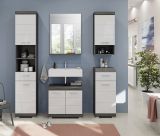 Badezimmer Spiegel Scout in Rauchsilber grau Badspiegel mit Ablage 60 x 79 cm