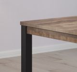 Esstisch Emile in Eiche Tabak und schwarz K�chentisch 160 x 90 cm