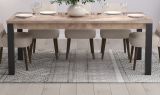Esstisch Emile in Eiche Tabak und schwarz K�chentisch 200 x 100 cm