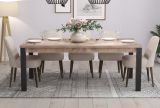 Esstisch Emile in Eiche Tabak und schwarz K�chentisch 200 x 100 cm