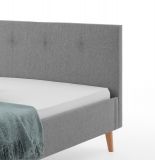 Polsterbett Swing in grau Einzelbett Liegefl�che 140 x 200 cm