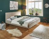Polsterbett Leros in Taupe Boucle Doppelbett Liegeflche 180 x 200 cm