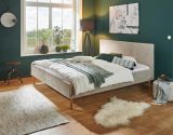 Polsterbett Leros in Taupe Boucle Doppelbett Liegeflche 180 x 200 cm