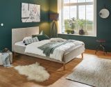 Polsterbett Leros in Taupe Boucle Einzelbett Liegefl�che 140 x 200 cm