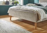 Polsterbett Leros in Taupe Boucle Einzelbett Liegefl�che 140 x 200 cm