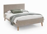 Polsterbett Leros in Taupe Boucle Einzelbett Liegefl�che 140 x 200 cm