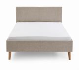 Polsterbett Leros in Taupe Boucle Einzelbett Liegefl�che 140 x 200 cm