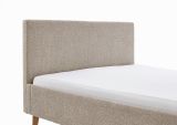 Polsterbett Leros in Taupe Boucle Einzelbett Liegefl�che 140 x 200 cm